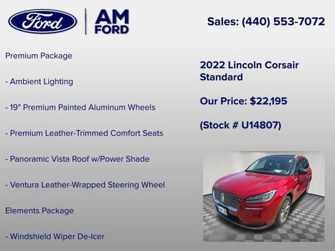 Used 2022 Lincoln Corsair AWD w/ Premium Package image 12
