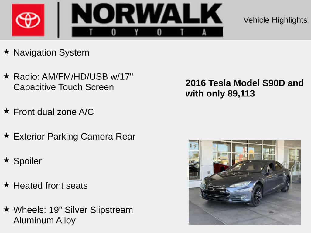Used 2016 Tesla Model S 90D AWD/4WD image 10