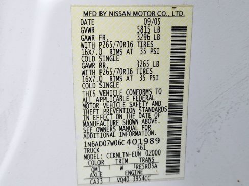 Used 2006 Nissan Frontier SE w/ (P01) Power Pkg image 35