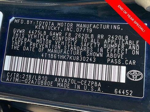 Used 2019 Toyota Camry XSE image 21