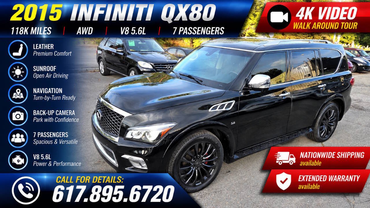 Used 2015 INFINITI QX80 4WD w/ Deluxe Technology Package image 1