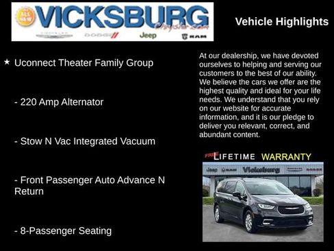 Used 2022 Chrysler Pacifica Touring-L w/ Uconnect Theater Family Group FWD image 25