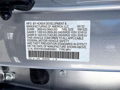 Certified 2022 Honda Pilot Sport image 19