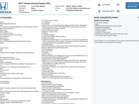 Used 2017 Honda Accord EX-L image 5