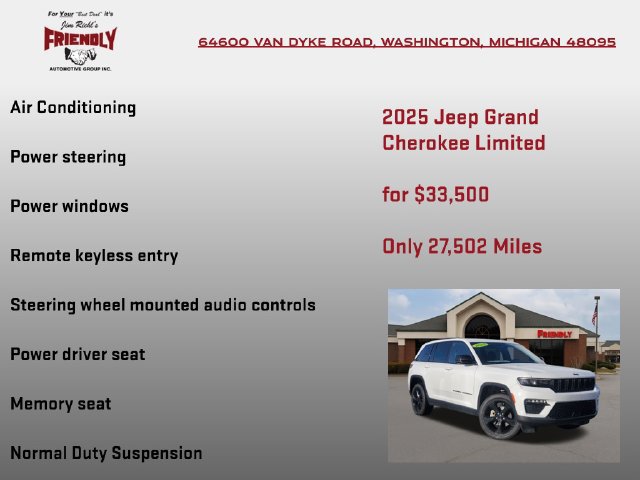 Used 2025 Jeep Grand Cherokee Limited w/ Black Appearance Package AWD/4WD image 15