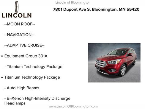 Used 2017 Ford Escape Titanium w/ Equipment Group 301A AWD/4WD image 5