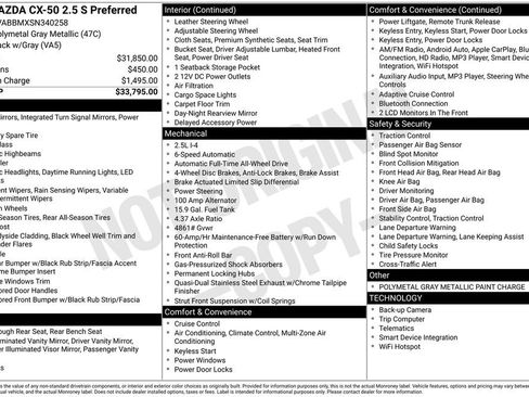 Used 2025 MAZDA CX-50 AWD 2.5 S w/ Preferred Package image 39