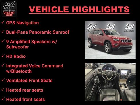 Used 2015 Jeep Grand Cherokee Limited w/ Luxury Group II AWD/4WD image 3