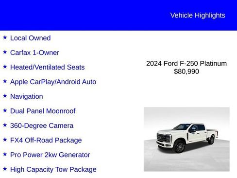 Used 2024 Ford F250 Platinum AWD/4WD image 2