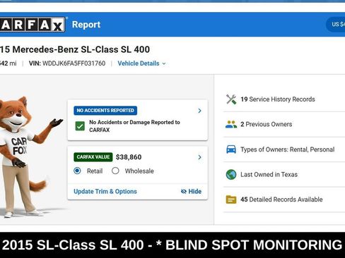 Used 2015 Mercedes-Benz SL 400 image 9