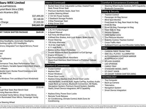 Used 2023 Subaru WRX Limited image 3