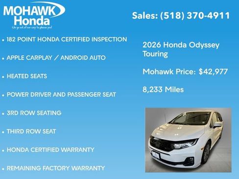Certified 2026 Honda Odyssey Touring image 16