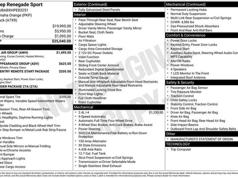 Used 2017 Jeep Renegade Sport w/ Power & Air Group image 7