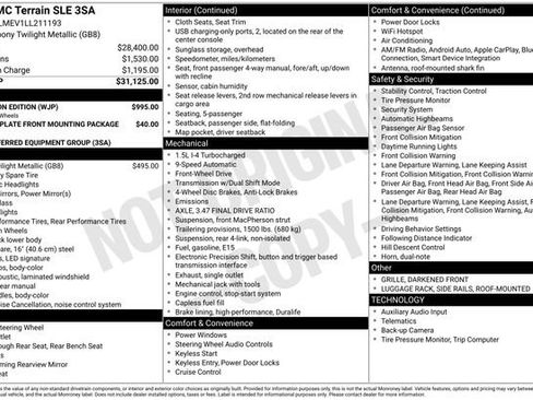 Used 2020 GMC Terrain SLE w/ Elevation Edition FWD image 12