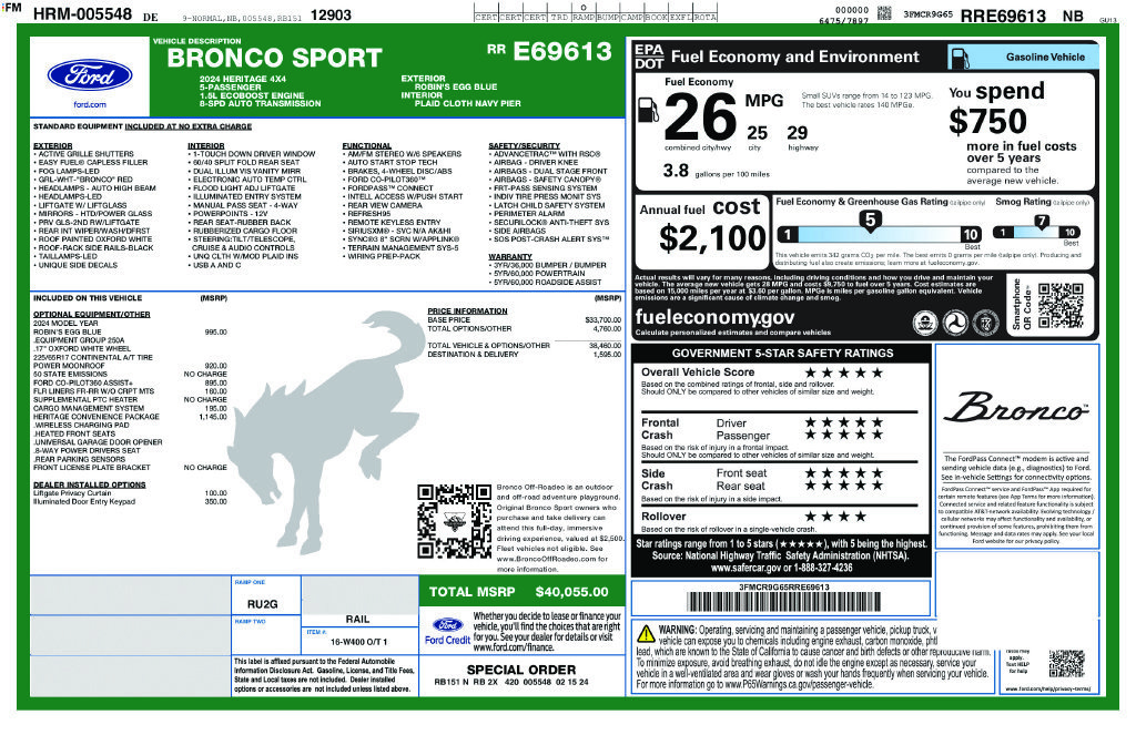 Certified 2024 Ford Bronco Sport Heritage w/ Heritage Convenience Package AWD/4WD image 2