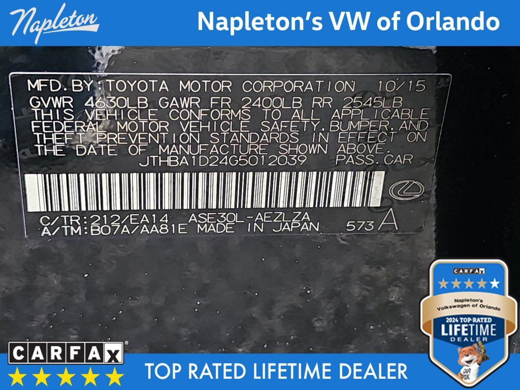 Used 2016 Lexus IS 200t RWD image 34