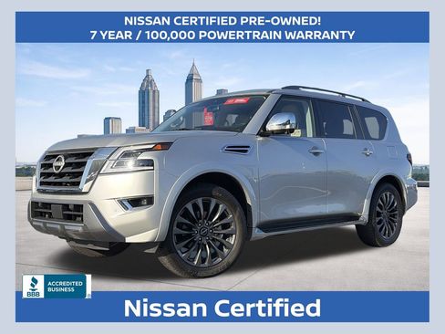 Certified 2024 Nissan Armada Platinum w/ Captain's Chairs Package image 1