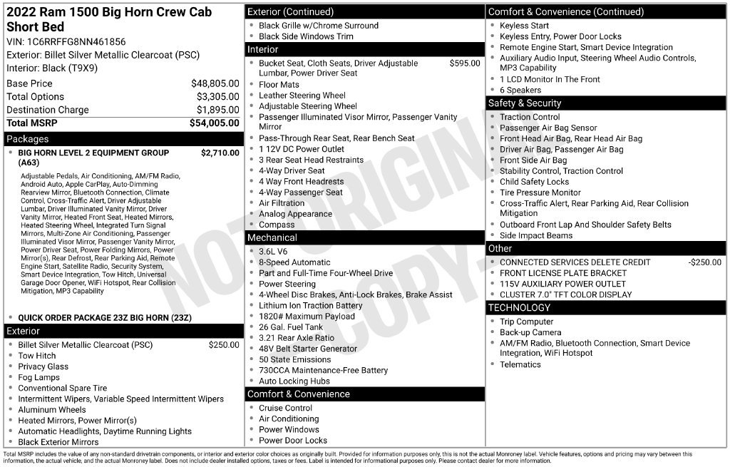 Used 2022 RAM 1500 Big Horn AWD/4WD image 43