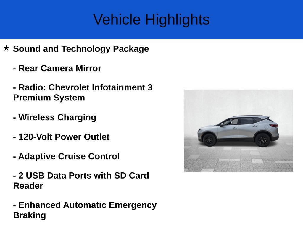 New 2026 Chevrolet Blazer LT w/ Sound & Technology Package FWD image 3