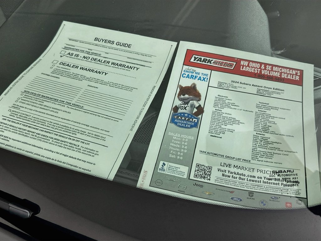 Used 2024 Subaru Ascent Onyx Edition Limited AWD/4WD image 13