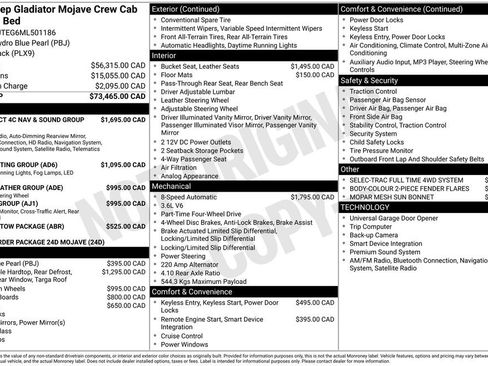 Used 2021 Jeep Gladiator Mojave w/ Uconnect 4C Nav & Sound Group image 23