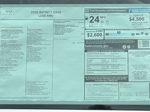 New 2026 INFINITI QX60 Luxe w/ Cargo Package image 13