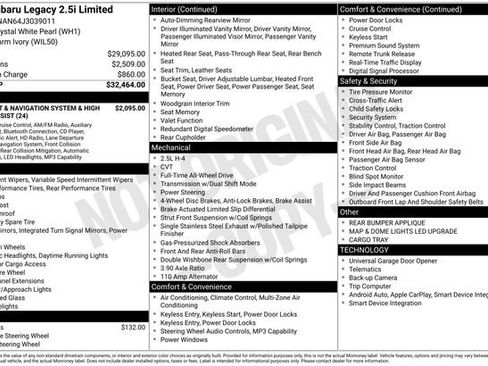 Used 2018 Subaru Legacy 2.5i Limited image 3