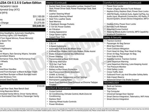 Used 2023 MAZDA CX-5 Carbon Edition image 37