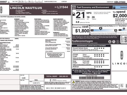 Used 2019 Lincoln Nautilus Reserve AWD/4WD image 36