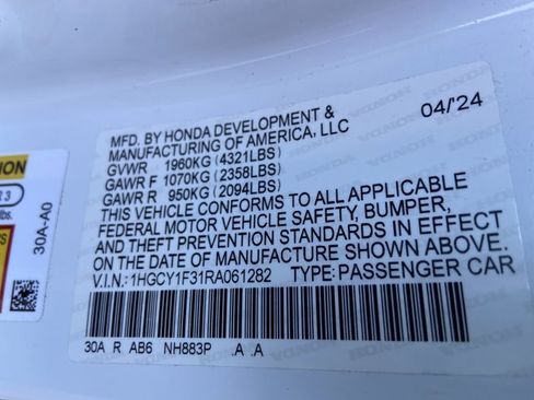 Used 2024 Honda Accord EX image 40
