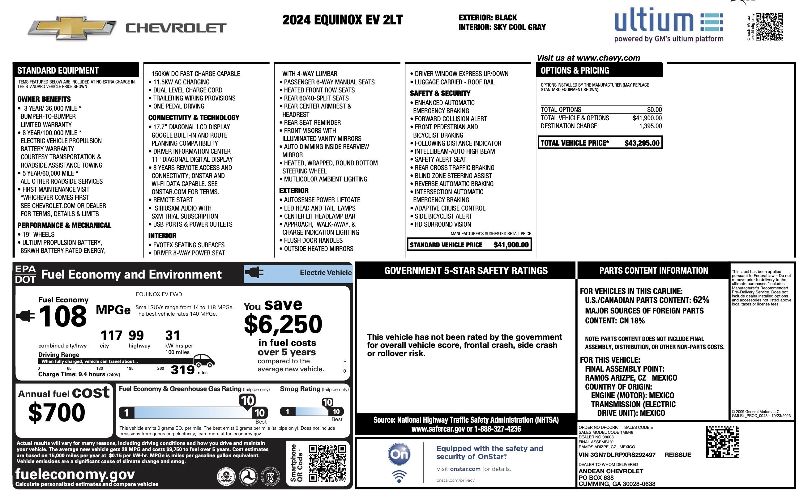 Used 2024 Chevrolet Equinox EV LT FWD image 4