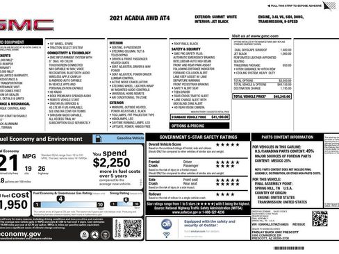 Used 2021 GMC Acadia AT4 w/ Trailering Package AWD/4WD image 3