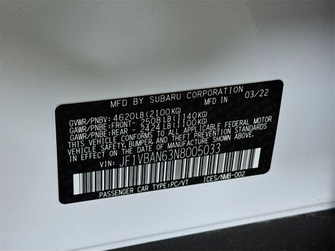 Used 2022 Subaru WRX Limited w/ Popular Package #1A image 33