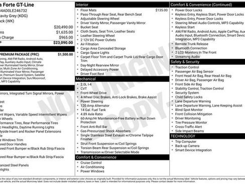 Used 2020 Kia Forte GT-Line w/ GT-Line Premium Package image 46