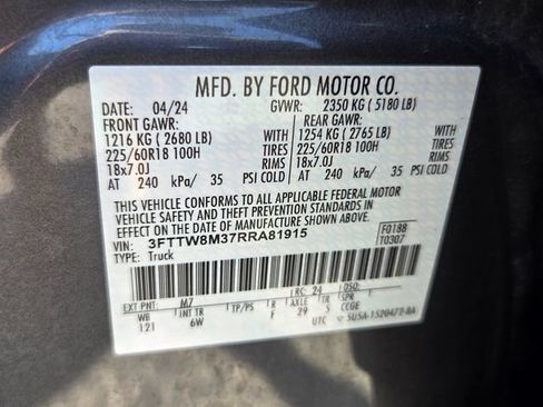 Used 2024 Ford Maverick Lariat w/ Black Appearance Package FWD image 20