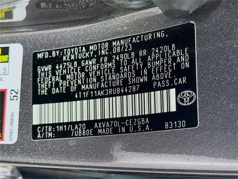 Certified 2024 Toyota Camry XLE w/ Navigation Package image 33