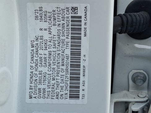 Certified 2024 Honda Civic Sport image 27