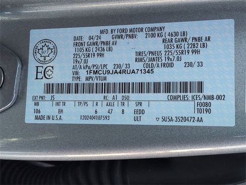 Used 2024 Ford Escape Platinum image 35