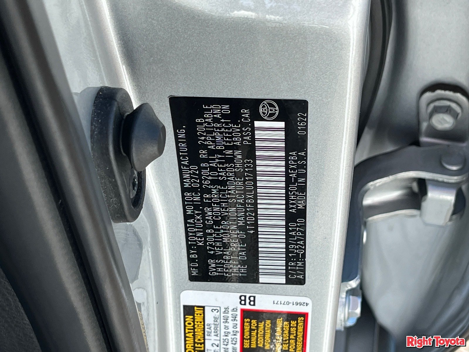 Certified 2020 Toyota Avalon Limited w/ Advanced Safety Package FWD image 33