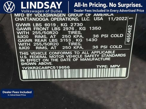 Used 2023 Volkswagen Atlas SE w/ Panoramic Sunroof Package AWD/4WD image 28