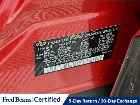 Certified 2021 Hyundai Santa Fe SEL w/ Convenience Package image 33