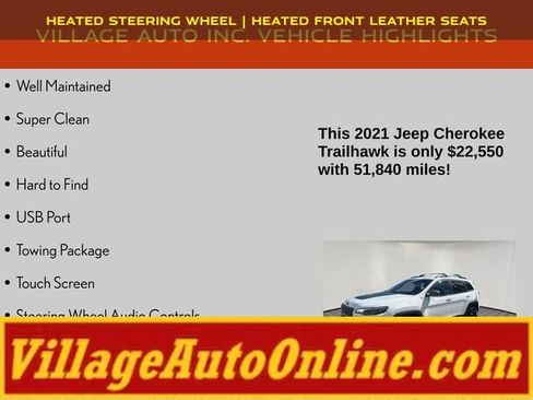 Used 2021 Jeep Cherokee Trailhawk w/ Trailer Tow Group AWD/4WD image 8