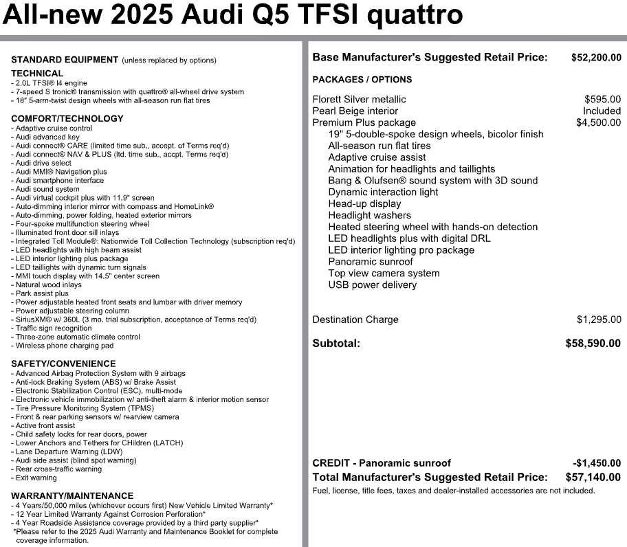 Certified 2025 Audi Q5 Premium Plus AWD/4WD image 3