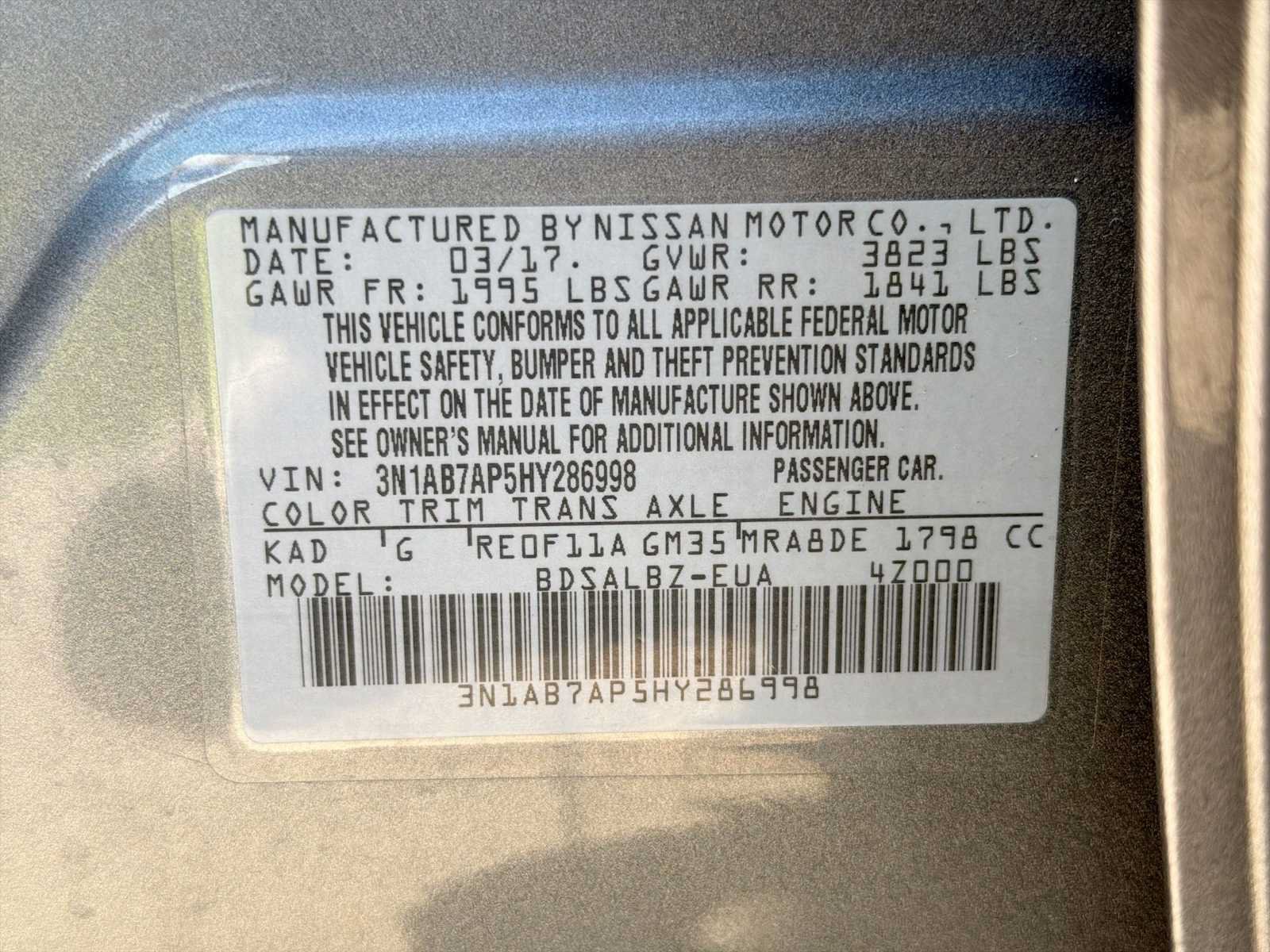 Used 2017 Nissan Sentra S FWD image 27