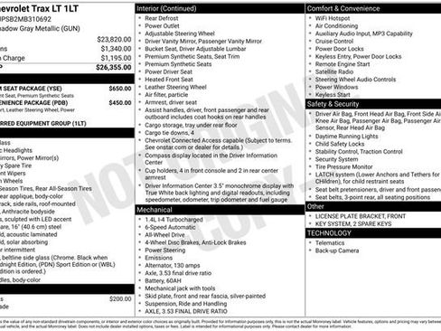 Used 2021 Chevrolet Trax LT w/ Premium Seat Package AWD/4WD image 3