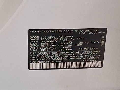 New 2026 Volkswagen Atlas SE image 19