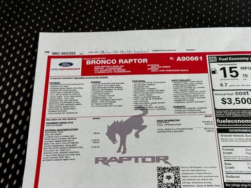 Used 2025 Ford Bronco Raptor AWD/4WD image 64