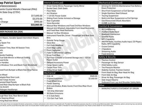 Used 2016 Jeep Patriot Sport FWD image 32