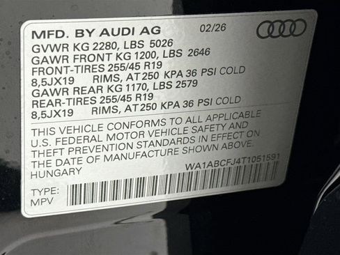 New 2026 Audi Q3 quattro 2.0T image 35