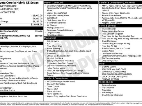 Used 2024 Toyota Corolla SE w/ Convenience Package FWD image 3